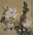Chen Hongshou magnolia y roca erecta tradicional china